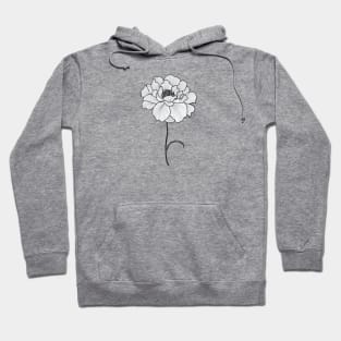 Minimal Flower Line Art Hoodie